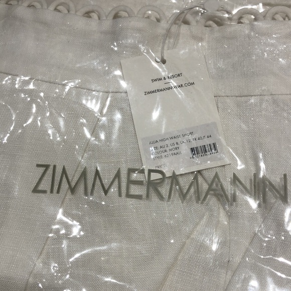 ZIMMERMANN // ALLIA HIGH WAISTED LINEN SHORT - Picture 7 of 7